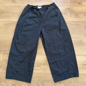 Anthropologie Pilcro The Izzie Relaxed Pull-On Barrel Pants Jacquard Gray-SP